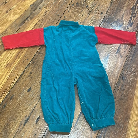 Tiny Tots Original Vintage Button Western Green and Red Onsie Size 24 months - Picture 5 of 6